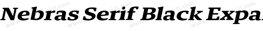 Nebras Serif Black Expanded Italic字体转换